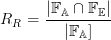 R_R = \frac{|\mathbb{F_A} \cap \mathbb{F_E}|}{|\mathbb{F_A}]}